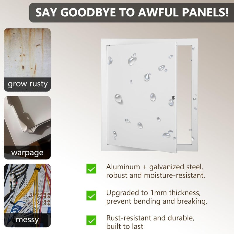 Fancat Thicken 1mm 20 x 24 Access Panel for Drywall,Attic Door, Ceiling Access Panel for Drywall,20 x 24 Metal Access Panels are Thickened to 1mm to Solve The Problem of Fragile Panels(Screwdriver Latch) - Image 3